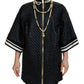 Elegant Full Zip Sweater with Pearl Embellishment