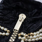 Elegant Full Zip Sweater with Pearl Embellishment