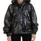 Elegant Designer Black Nylon Pullover Jacket