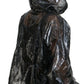 Elegant Designer Black Nylon Pullover Jacket