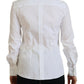 Elegant White Button-Up Cotton Top