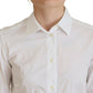 Elegant White Button-Up Cotton Top