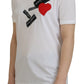Chic White Cotton Logo Tee