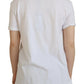 Chic White Cotton Logo Tee
