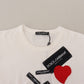 Chic White Cotton Logo Tee