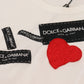 Chic White Cotton Logo Tee