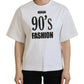 Elegant White Cotton Casual Tee