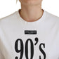 Elegant White Cotton Casual Tee
