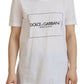 Chic White Cotton Logo Tee