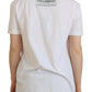 Chic White Cotton Logo Tee
