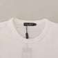 Chic White Cotton Logo Tee
