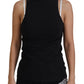 Sleek Black Sleeveless Cotton Tank