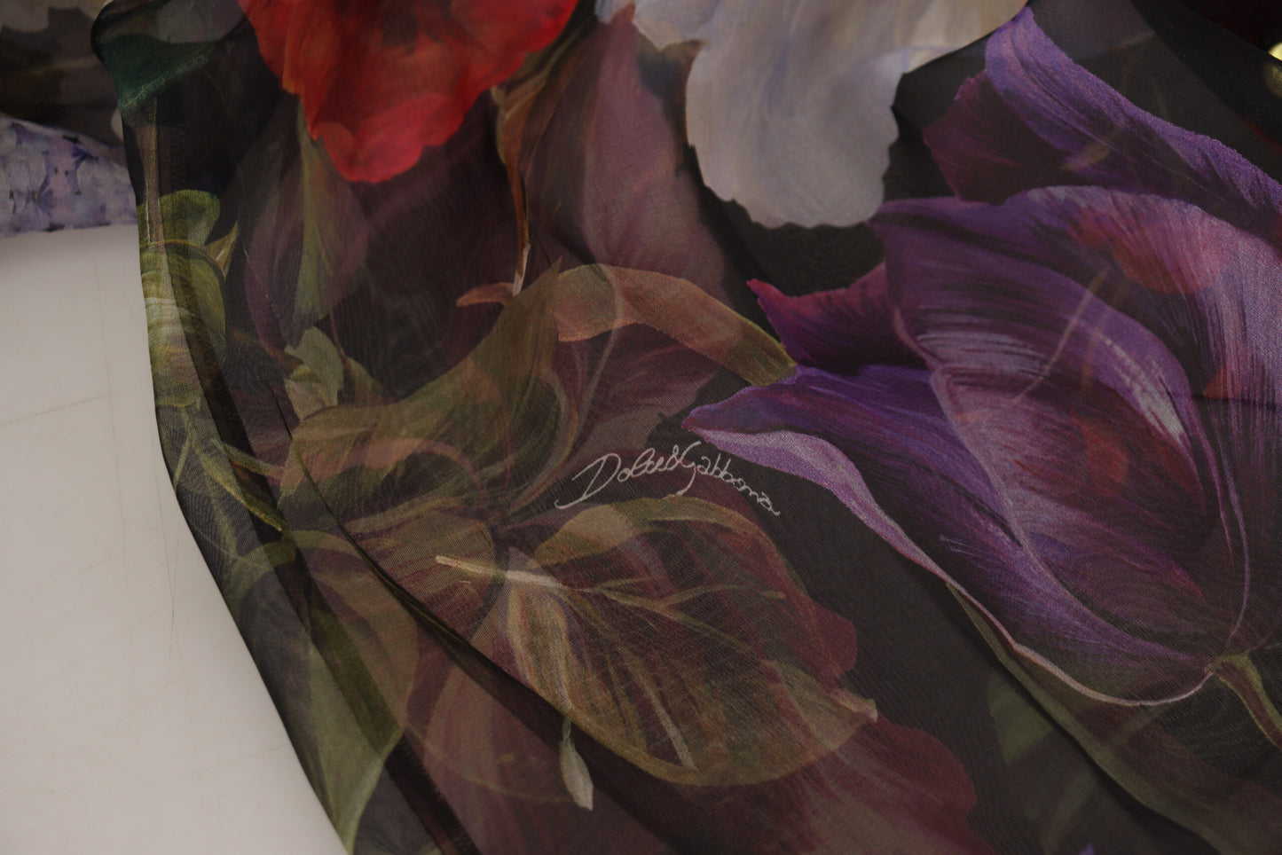Elegant Floral Silk Long Sleeve Blouse Top