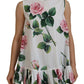 Elegant Floral Sleeveless Cotton Tank Top