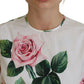 Elegant Floral Sleeveless Cotton Tank Top