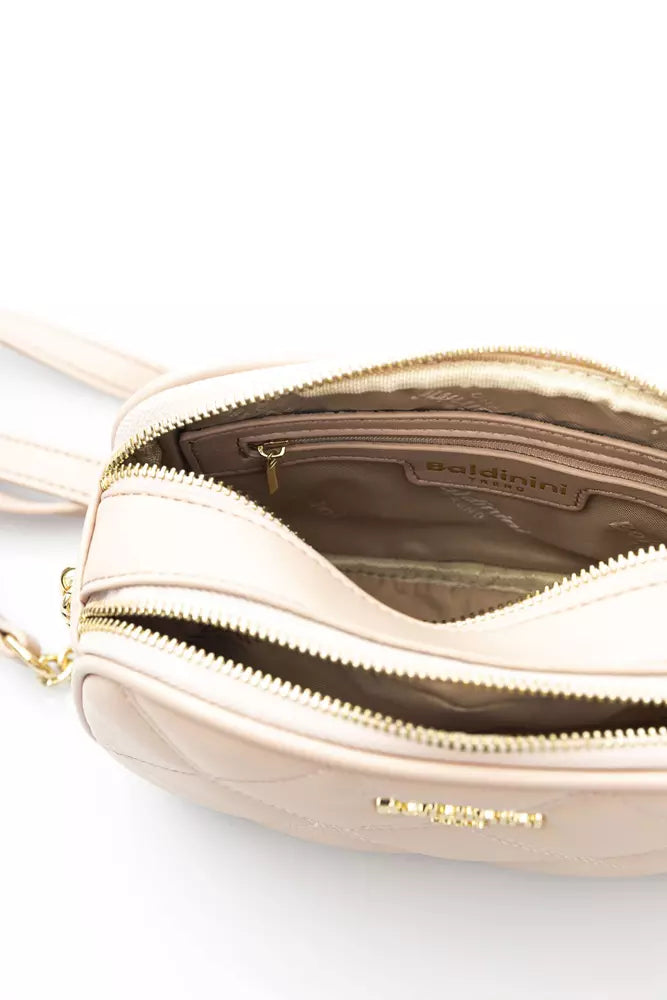 Pink Polyethylene Women Shoulder Bag