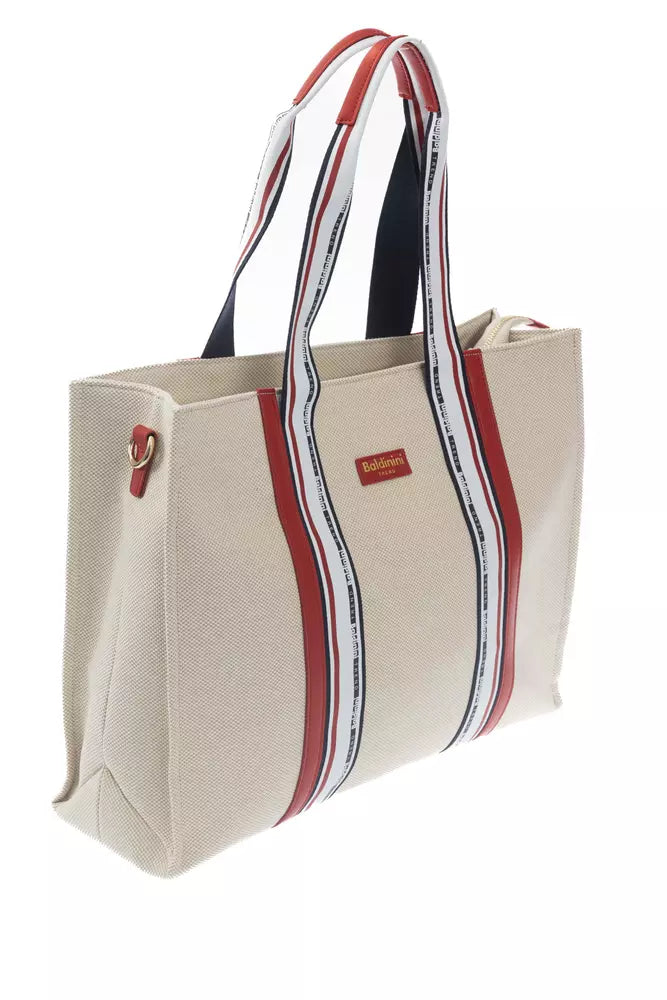 White Polyethylene Women Crossbody Bag