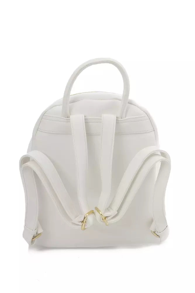 White Polyethylene Women Backpack