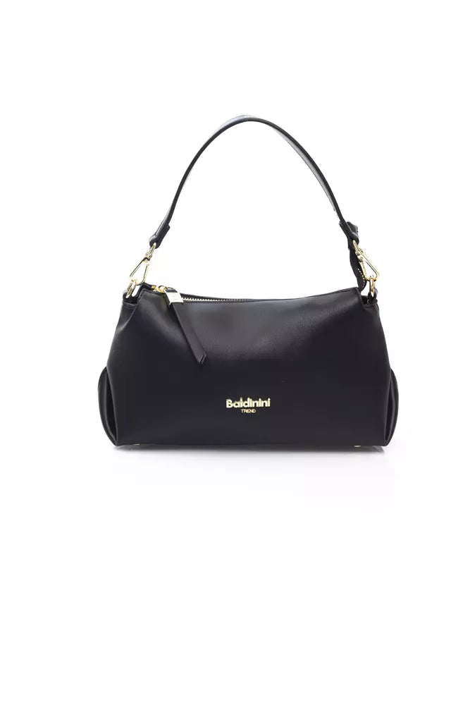 Black Polyethylene Women Handbag