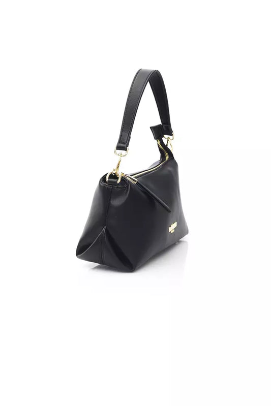 Black Polyethylene Women Handbag