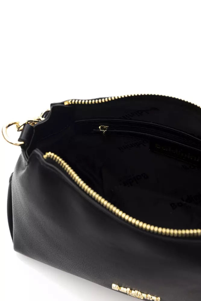 Black Polyethylene Women Handbag