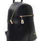 Black Polyethylene Women Backpack