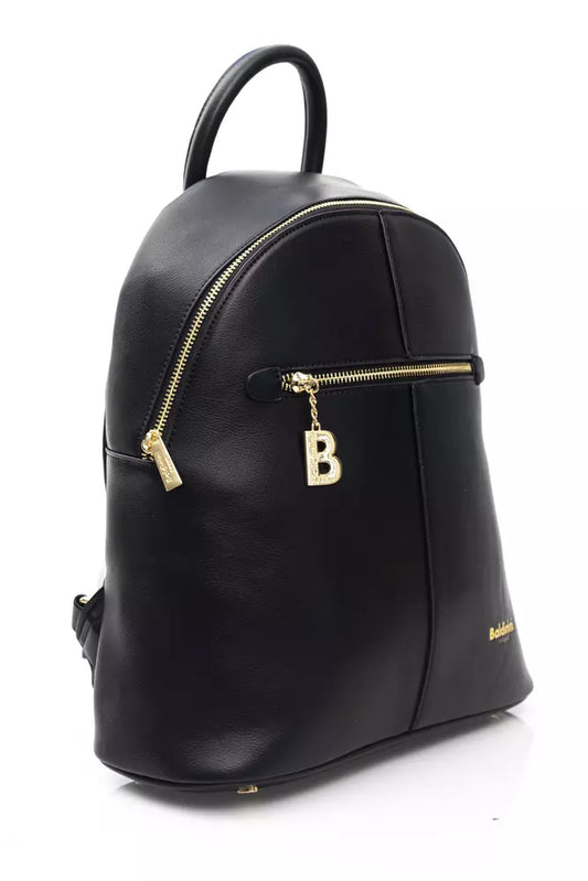 Black Polyethylene Women Backpack