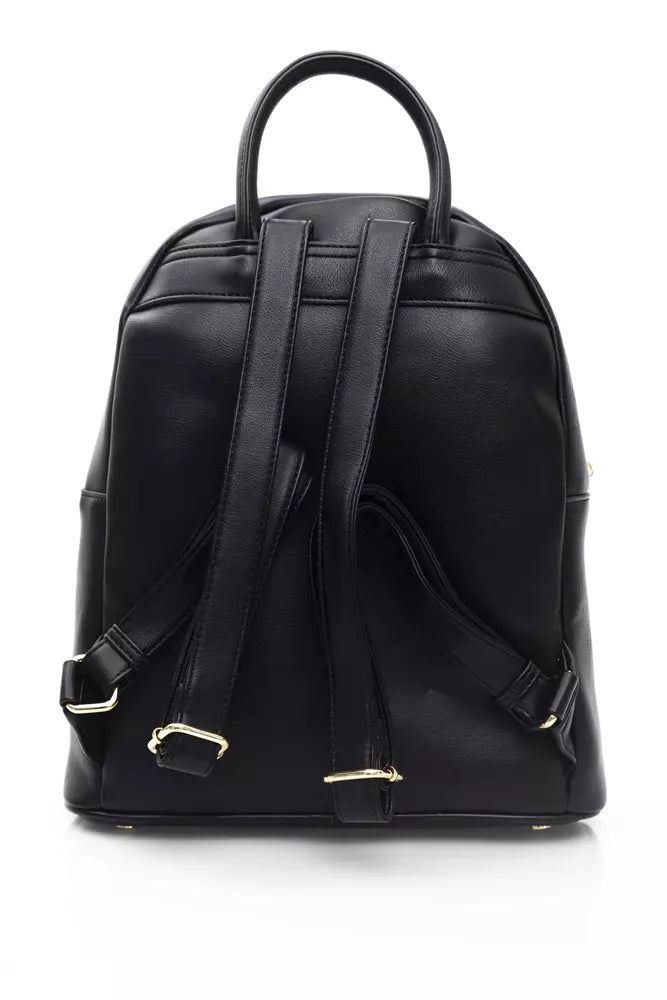 Black Polyethylene Women Backpack