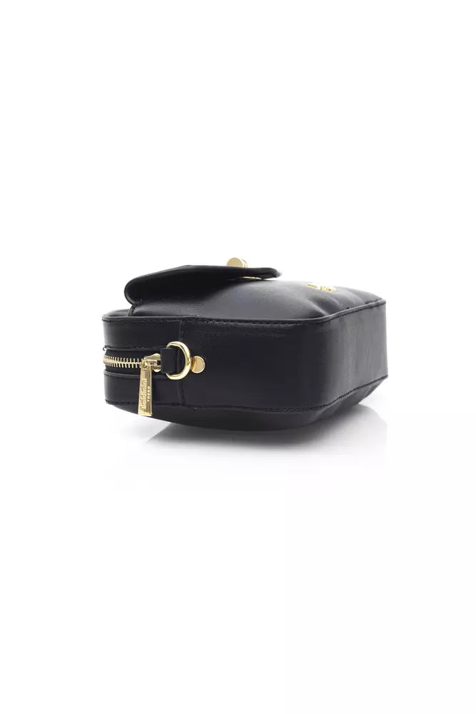 Black Polyethylene Women Shoulder Bag