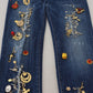 Crystal-Embellished Slim Fit Jeans