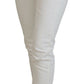Svelte High Waist Slim Jeans in Off White