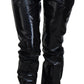 Black Nylon High Waist Skinny Pants