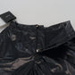 Black Nylon High Waist Skinny Pants