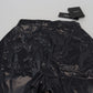 Black Nylon High Waist Skinny Pants