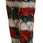 Elegant High Waist Floral Pants
