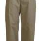Elegant High Waist Straight Pants in Beige