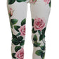 Elegant High Waist Floral Trousers