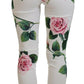 Elegant High Waist Floral Trousers