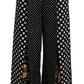 Multicolor Polka Dots High Waist  Pants