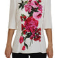 Elegant Floral Print Viscose Top Blouse