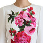 Elegant Floral Print Viscose Top Blouse
