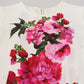 Elegant Floral Print Viscose Top Blouse