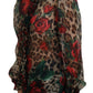 Multicolor Silk Lace Ruffled Blouse