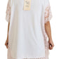 Elegant White Lace Blouse Top