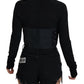 Elegant Black Long-Sleeved Bodice Top