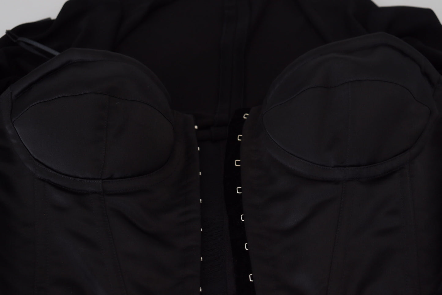 Elegant Black Long-Sleeved Bodice Top