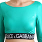 Emerald Elegance Casual Crop Top