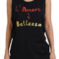 Black Sequined Amore E Bellezza Tank Top