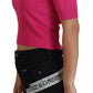 Chic Pink Cropped Top Blouse