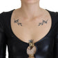 Elegant Black Cotton Blend Casual Top